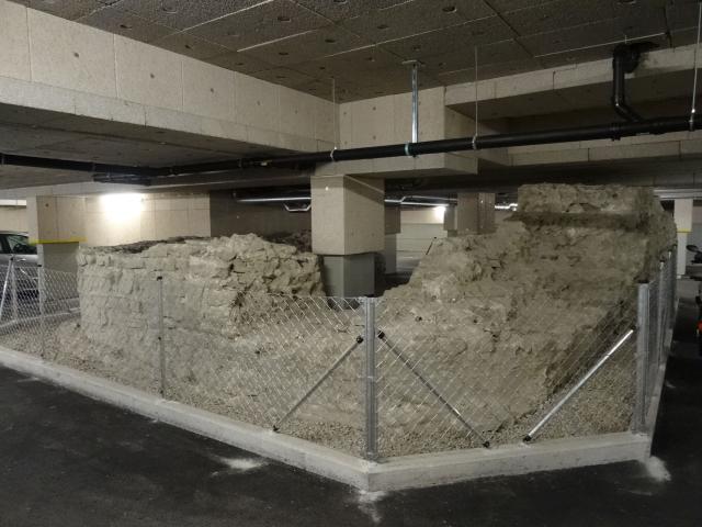 Reste des Kastells in der Tiefgarage von Pöchlarn