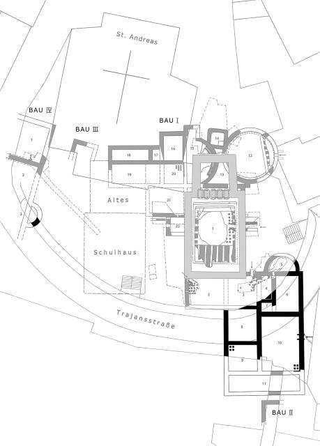 Plan des römischen Thermenkomplexes von Bad Gögging