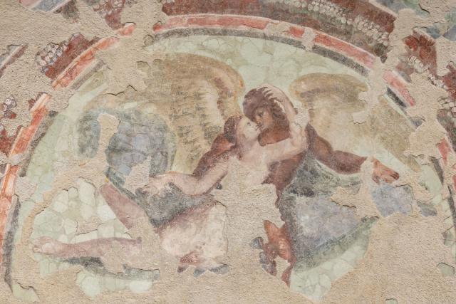 Deckenfresko von „Haus B“ in Enns mit mythologischer Darstelung