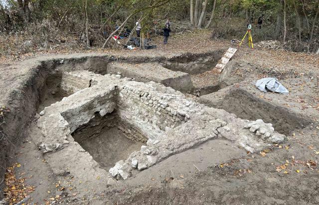 Grabungssituation am Brückenkopfkastell in de Stopfenreuther Au