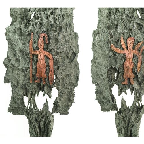 Römisches Langschwert (spatha) aus Lauriacum mit figürlichen Inkrustationen